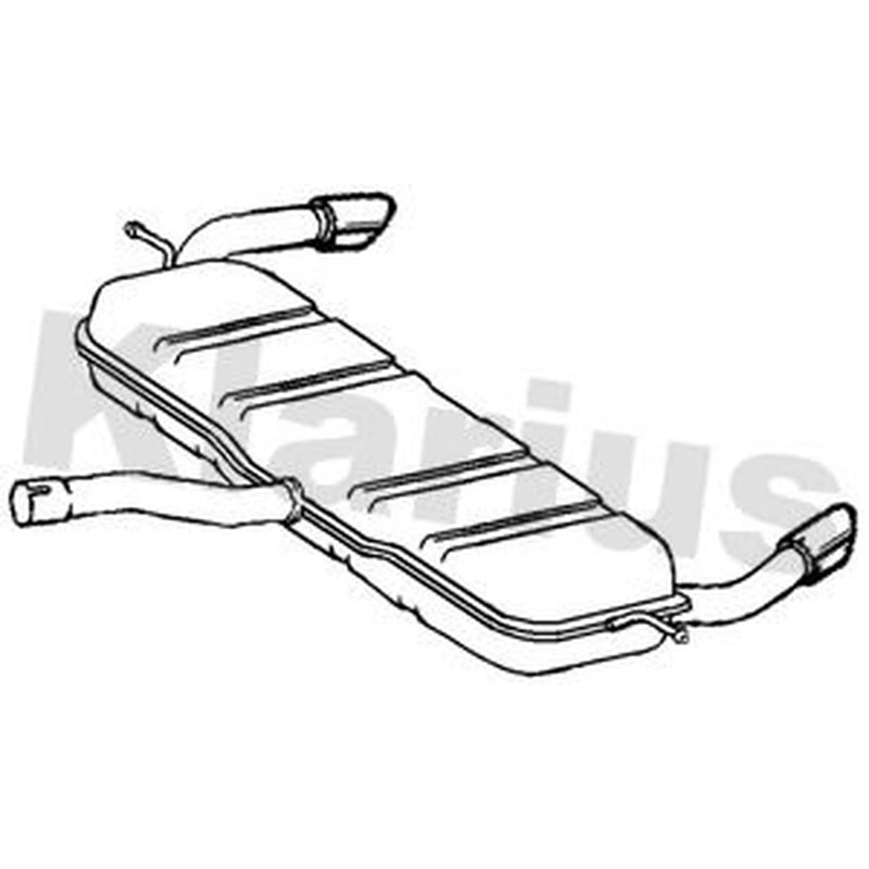 Klarius Box With Tail Pipe Rear fits Mercedes-Benz A-Class 2012-2018