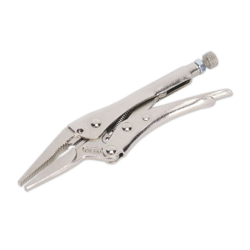 Sealey Locking Pliers Long Nose 170mm 0-50mm Capacity AK6824 Sealey - Dynamic Drive
