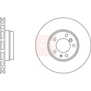 Apec 2 x Vented Brake Discs fits BMW 7 1994-2001