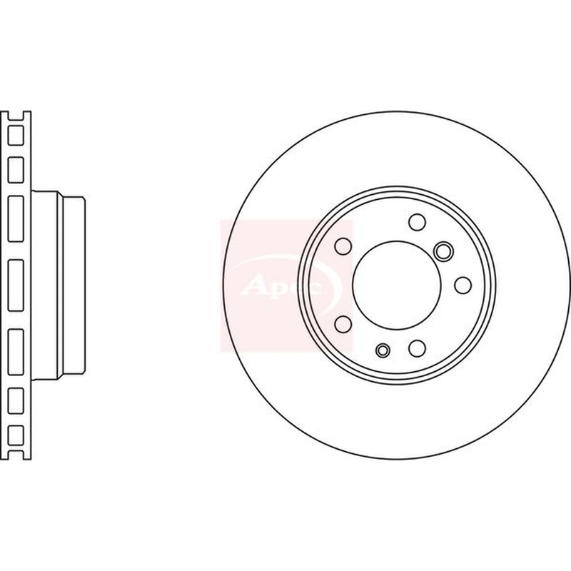 Apec 2 x Vented Brake Discs fits BMW 7 1994-2001