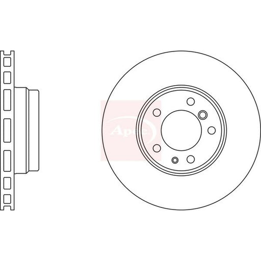 Apec 2 x Vented Brake Discs fits BMW 7 1994-2001