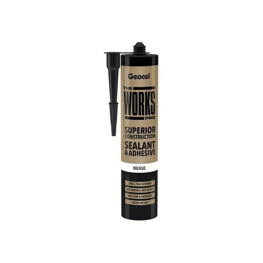 Geocel THE WORKS PRO Sealant & Adhesive Beige 290ml Geocel - NN4 Online