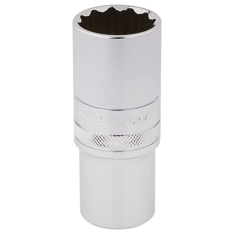 Draper Draper HI-TORQ 12 Point Deep Socket, 1/2" Sq. Dr., 24mm Draper - Town Tools