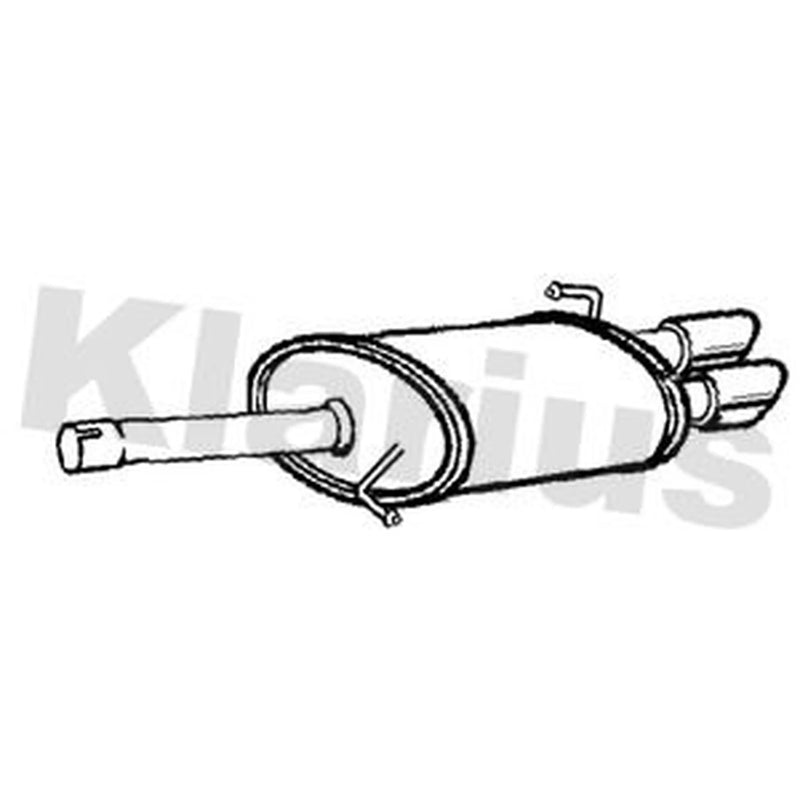 Klarius Box With Tail Pipe Rear fits BMW 5 2010-2016