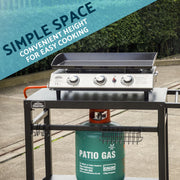 Dellonda BBQ & Plancha Trolley with Utensil Holder Dellonda  - Dynamic Drive
