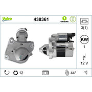 Valeo Starter Motor 12V 1kW 12 Teeth 438361
