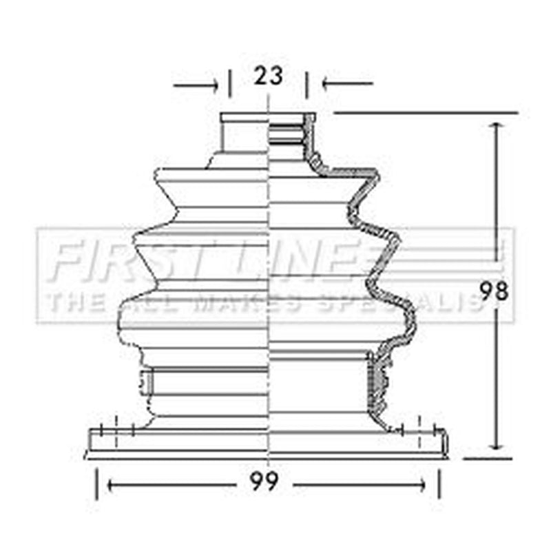 First Line Drive Shaft Bellow Kit Front Left fits Abarth Strada 1981-1987 2.0