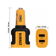 Dewalt Telecoms 2-Port Mobile USB Charger 24W DEWALT Telecoms - Dynamic Drive