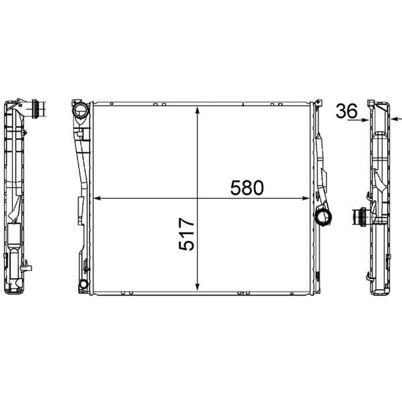 Mahle Engine Radiator fits BMW X3 2003-2017 2.0 2.5 3.0