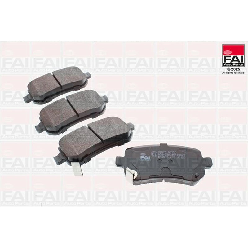 FAI Rear Brake Pad Set fits Chrysler Grand Voyager V 2007 on 2.8 3.8