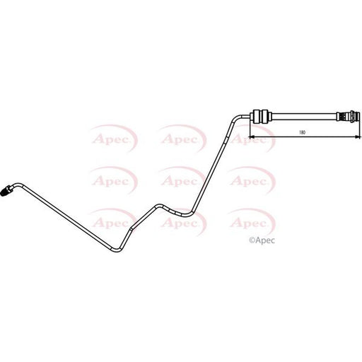 Apec Brake Hydraulic Hose Line Rear Left fits Ford Galaxy II 2006-2015