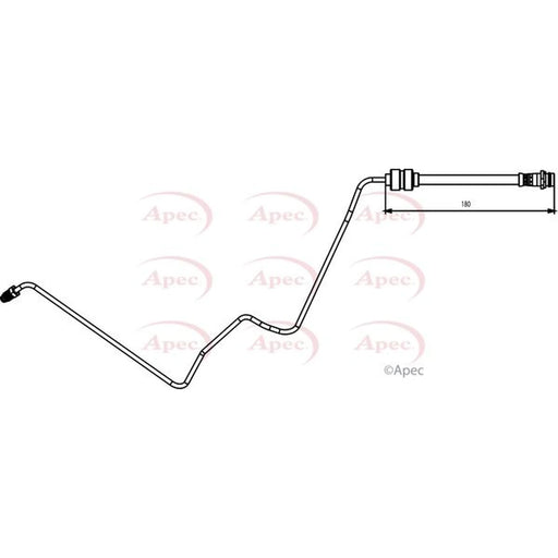 Apec Brake Hydraulic Hose Line inner HOS3836