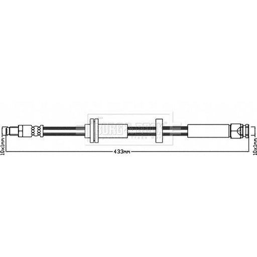 Borg & Beck Brake Hydraulic Hose Line Front Right BBH8331