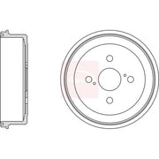 Apec Brake Drum Assembly Rear fits Toyota Corolla 1992-1997 1.3 1.6 2.0