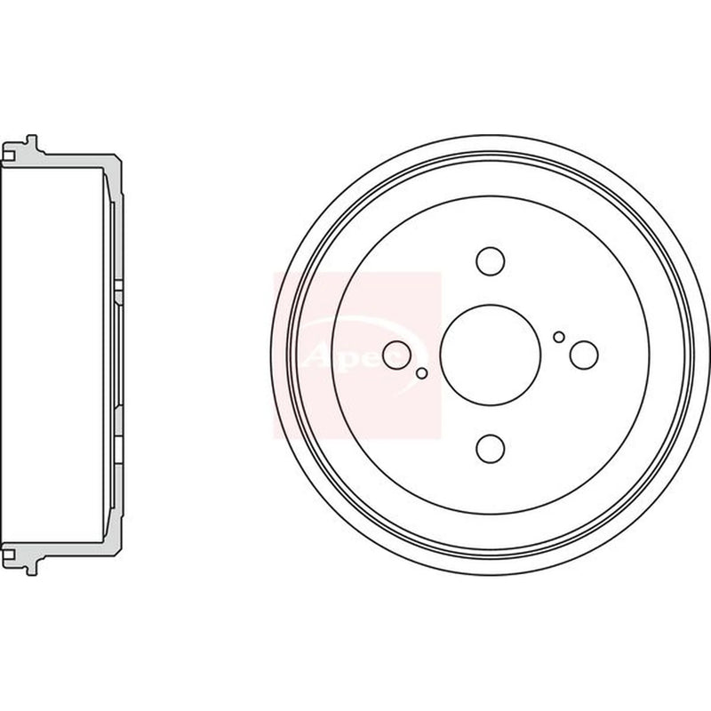 Apec Brake Drum Assembly Rear DRM9133