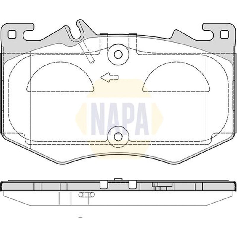 NAPA Front Brake Pad Set fits Mercedes-Benz A-Class 2018 on 177.051