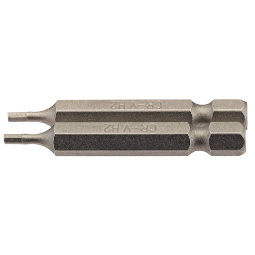 Draper Hexagonal Insert Bit, 2mm, 1/4" Hex, 50mm Long (Pack of 2) 64244 Draper - Dynamic Drive