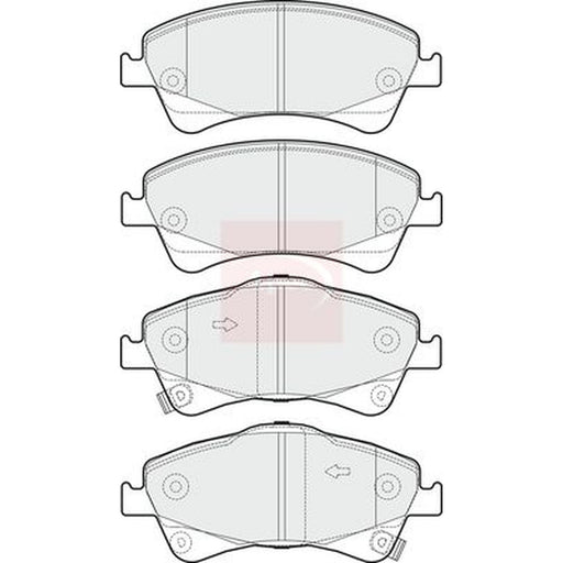 Apec Front Brake Pad Set fits Toyota Avensis 2008-2018 1.6 1.8 2.0