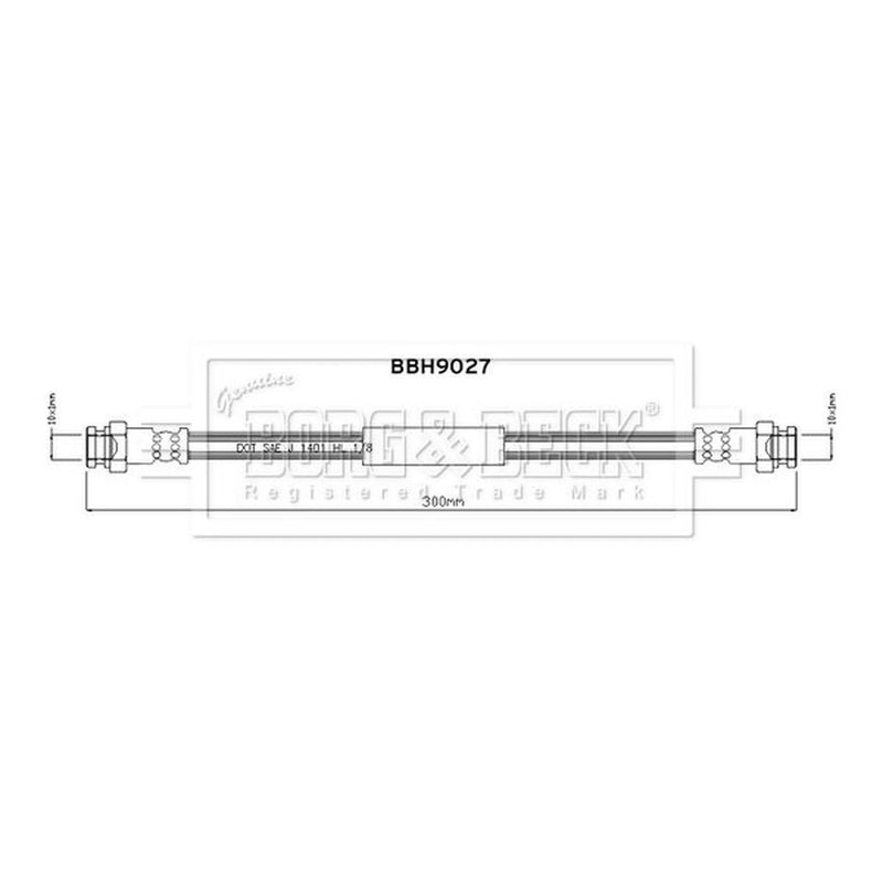 Borg & Beck Brake Hydraulic Hose Line inner BBH9027