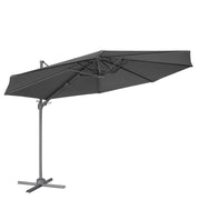 Dellonda Cantilever Parasol with 360 Rotation, Tilt & Cover 3m - Grey Dellonda - Dynamic Drive