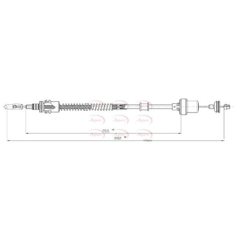 Apec Clutch Control Cable Pull fits MG ZR 2001-2005