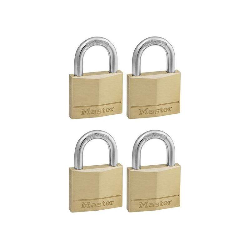 Master Lock Solid Brass 40mm Padlock 4-Pin - Keyed Alike x 4 Master Lock - NN4 Online