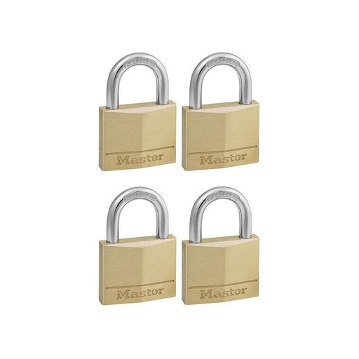 Master Lock Solid Brass 40mm Padlock 4-Pin - Keyed Alike x 4 Master Lock - NN4 Online
