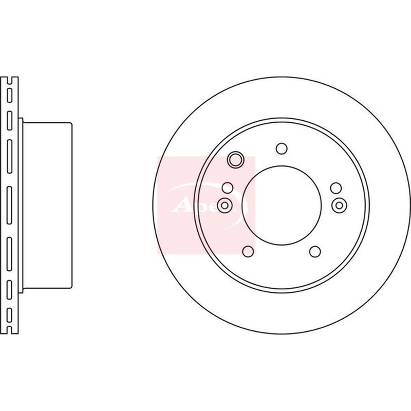Apec 2 x Vented Brake Discs fits Kia Sorento I 2002-2011 2.4 2.5 3.5