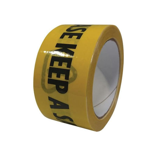 Faithfull Laminated Self-Adhesive Hazard Tape Social Distance Black/Yellow 50mm x 33m Faithfull - Dynamic Drive