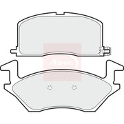 Apec Front Brake Pad Set fits Toyota Starlet 1989-1999 1.0 1.3 1.5