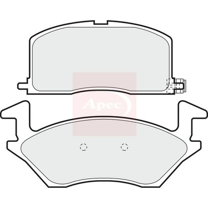 Apec Front Brake Pad Set fits Toyota Starlet 1989-1999 1.0 1.3 1.5