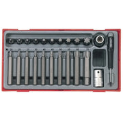Teng TTTX23 TX Bit Socket Set, 23 Piece - 1/2in Drive - TC23