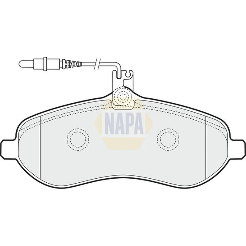 NAPA Front Brake Pad Set fits Citroën Dispatch II 2007-2016 1.6 2.0