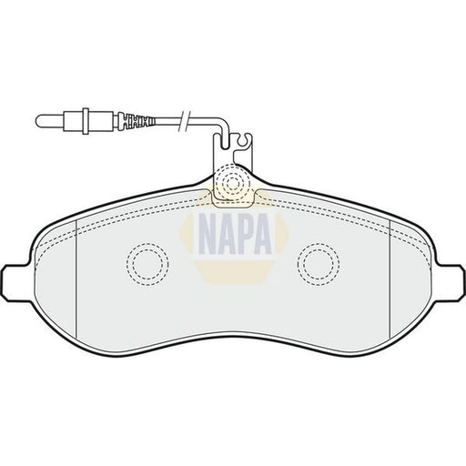 NAPA Front Brake Pad Set fits Citroën Dispatch II 2007-2016 1.6 2.0