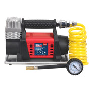 Sealey Tyre Inflator/Mini Air Compressor 12V Heavy-Duty MAC04 Sealey - Dynamic Drive