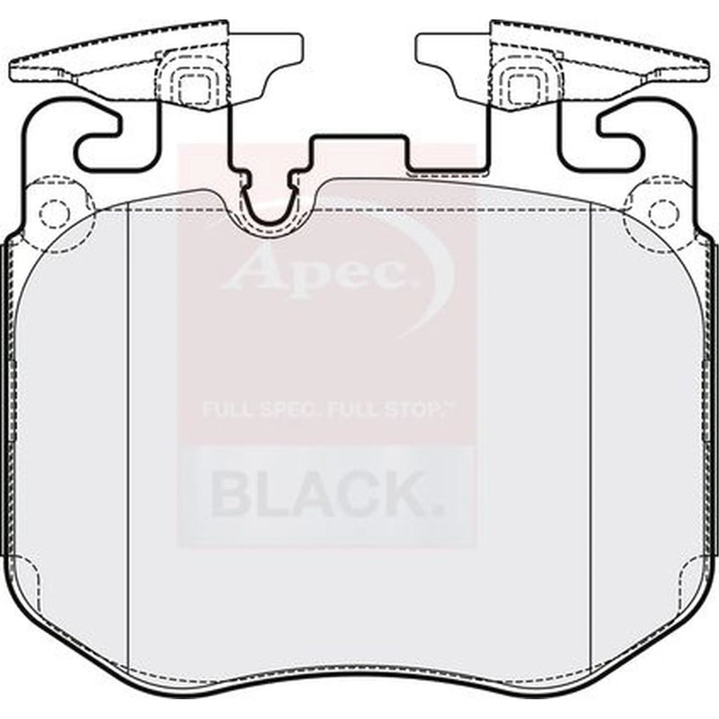 Apec Black Front Brake Pad Set fits BMW 4 Gran 2021 on