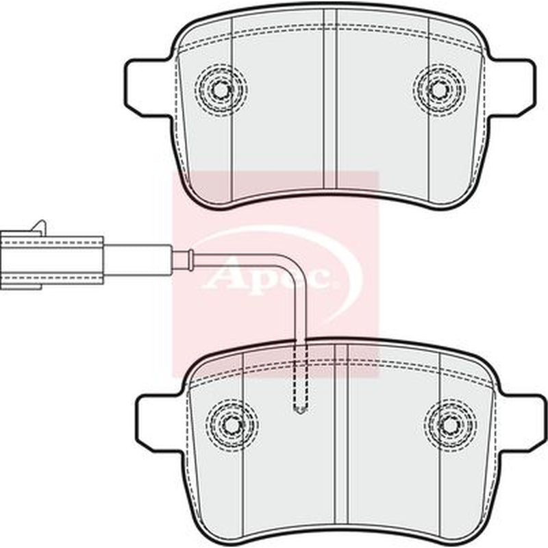 Apec Rear Brake Pad Set fits Alfa Romeo Giulietta 2010-2020 1.4 1.6 2.0