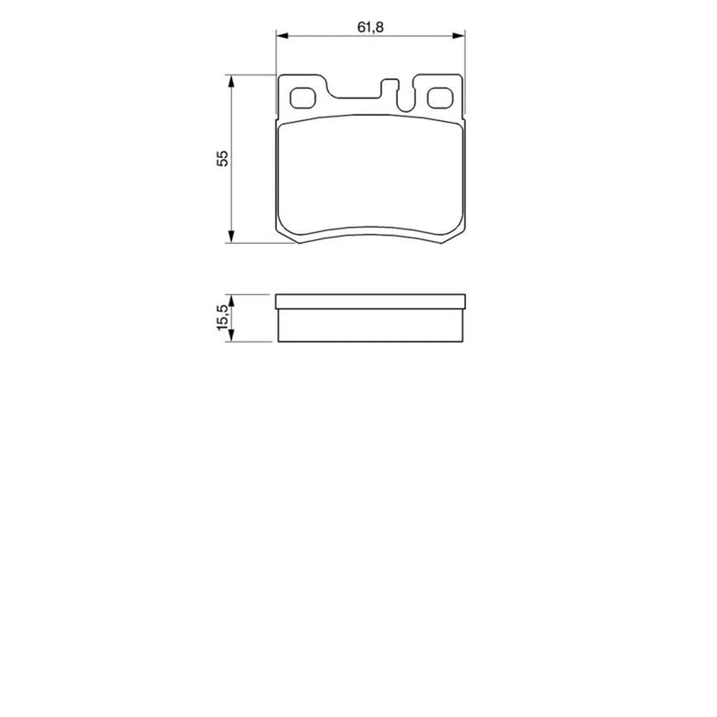 Bosch Front & Rear Pads fits Mercedes-Benz E-Class 1993-1995 124.028 124.029