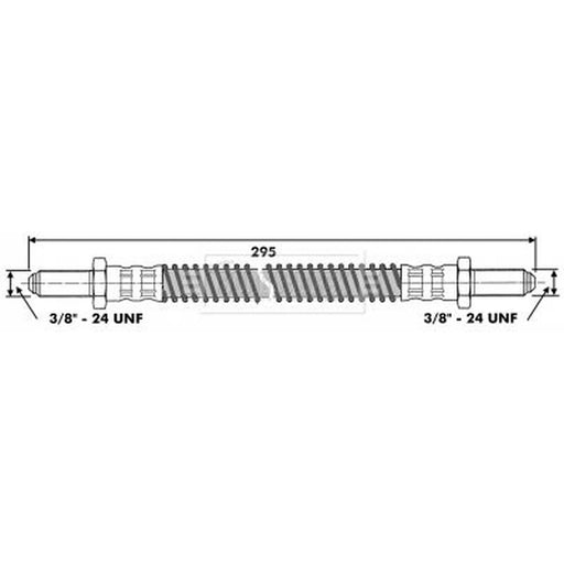 Borg & Beck Brake Hydraulic Hose Line Rear Right BBH6480