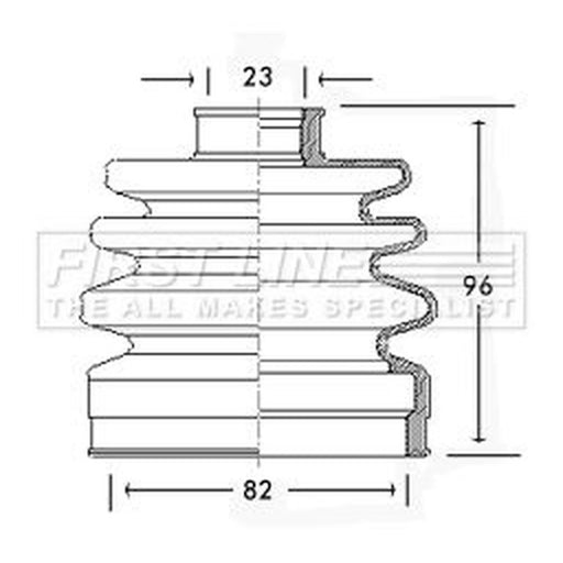 First Line Drive Shaft Bellow Kit Front Left fits Honda Accord II 1983-1985 1.8