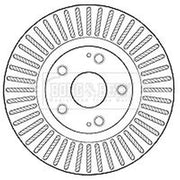Borg & Beck Front & Rear Brake Discs & Pads fits Toyota Corolla Verso 2004-2009
