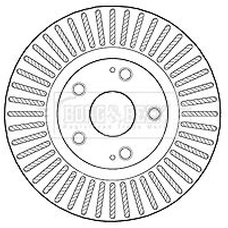 Borg & Beck Front & Rear Brake Discs & Pads fits Toyota Corolla Verso 2004-2009