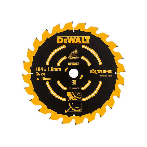 Dewalt Power Tools Cordless Mitre Saw Blade For DCS365 184 x 16mm x 24T DeWALT Power Tools - Dynamic Drive