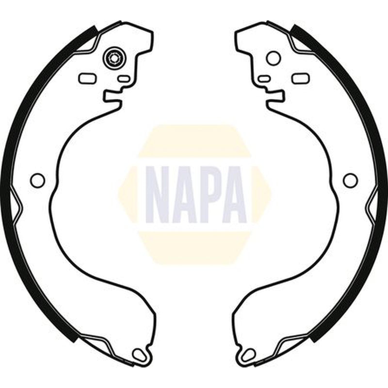 NAPA Brake Shoe Set Axle Kit fits Nissan Juke 2010-2019 1.2 1.5 1.6