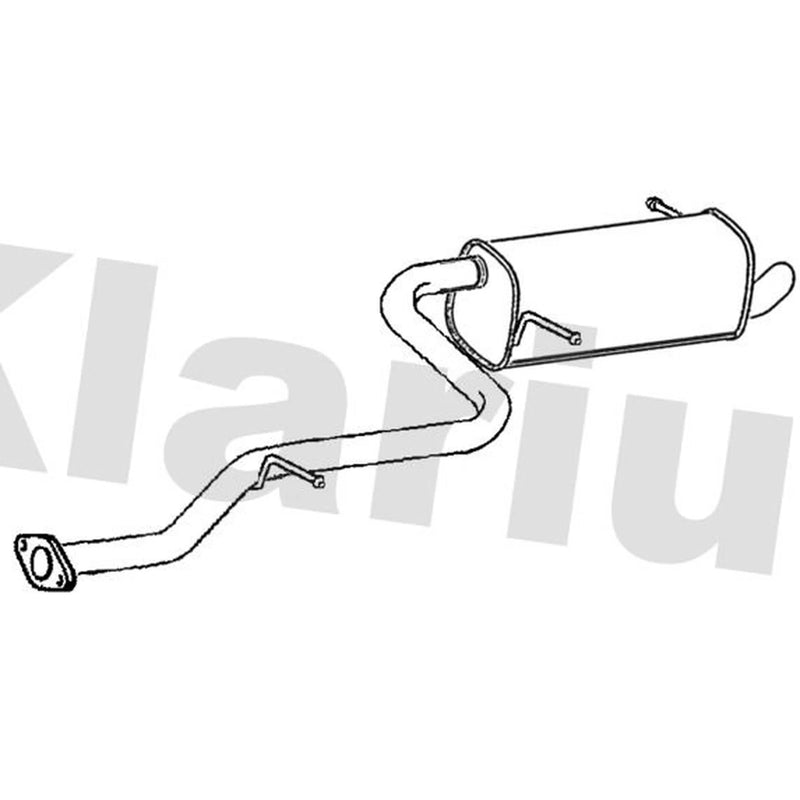 Klarius Box With Tail Pipe Rear fits Toyota Auris 2013-2018 1.8