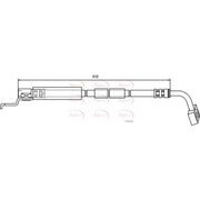 Apec Brake Hydraulic Hose Line Front Left fits Jeep Cherokee 1984-2001 2.5 4.0
