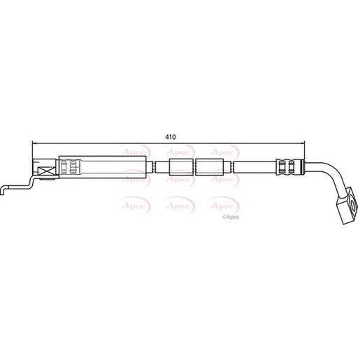Apec Brake Hydraulic Hose Line Front Left fits Jeep Cherokee 1984-2001 2.5 4.0