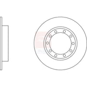 Apec 2 x Solid Rear Brake Discs SDK6727-x2