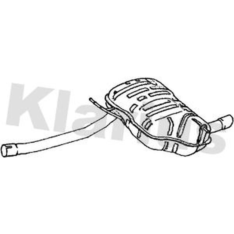 Klarius Box With Tail Pipe Rear fits BMW 3 Compact 2001-2005