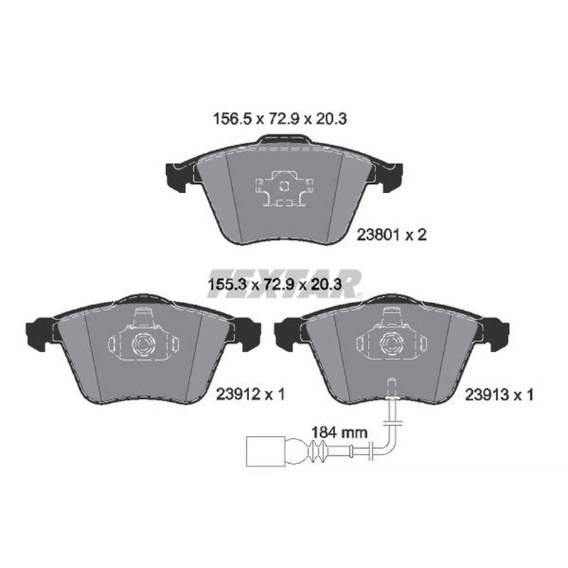 Textar Front Brake Pad Set 2380101